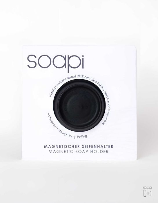 Soapi Black - Magnetyczny Uchwyt do Mydła i Szamponu