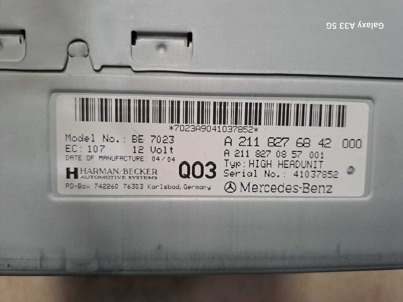 Mercedes W211 E-Klasa Radio Comand Nawigacja