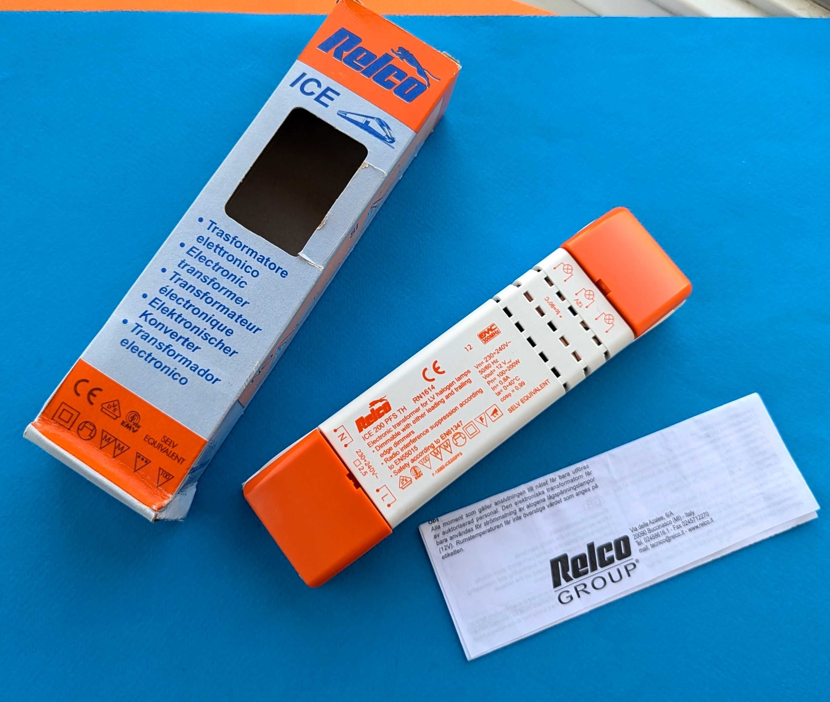Блок живлення галогенної лампи Relco, RN1614, ICE200PFS новий 12 вольт