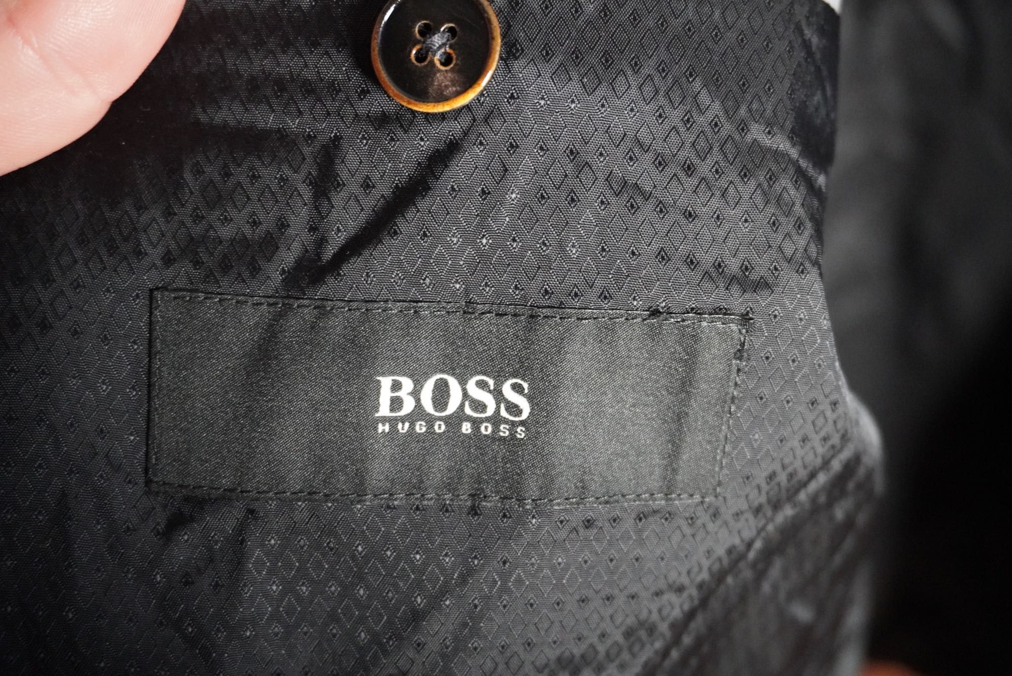 Hugo Boss marynarka oversize kratka wełna M unisex