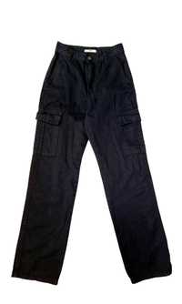 Широкие джинсы карго с боковыми карманами подросток р.158, xs, xxs