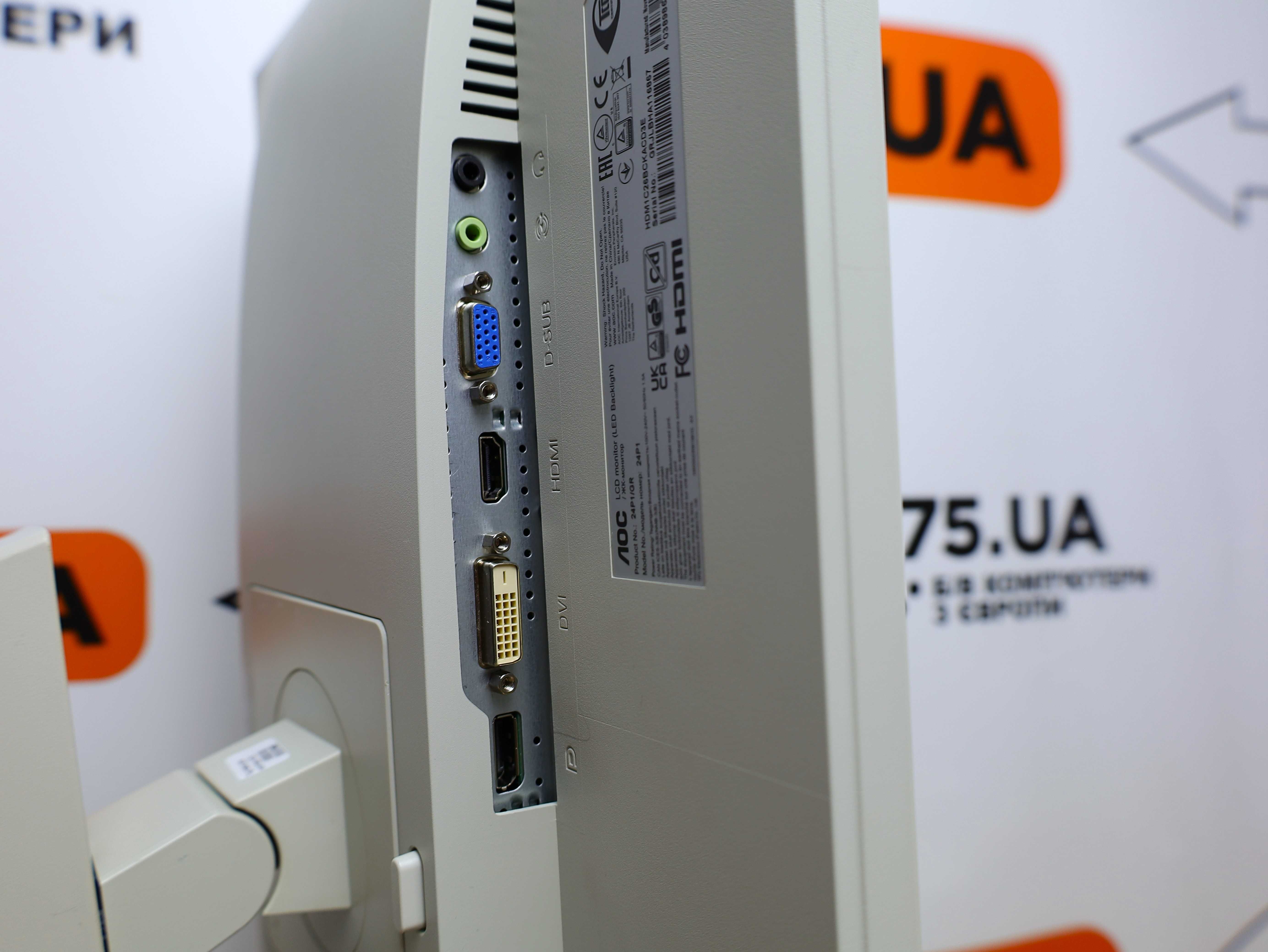 Монітор 24" AOC 24P1/ 1920х1080 IPS, безрамковий, HDMI, Flicker Free
