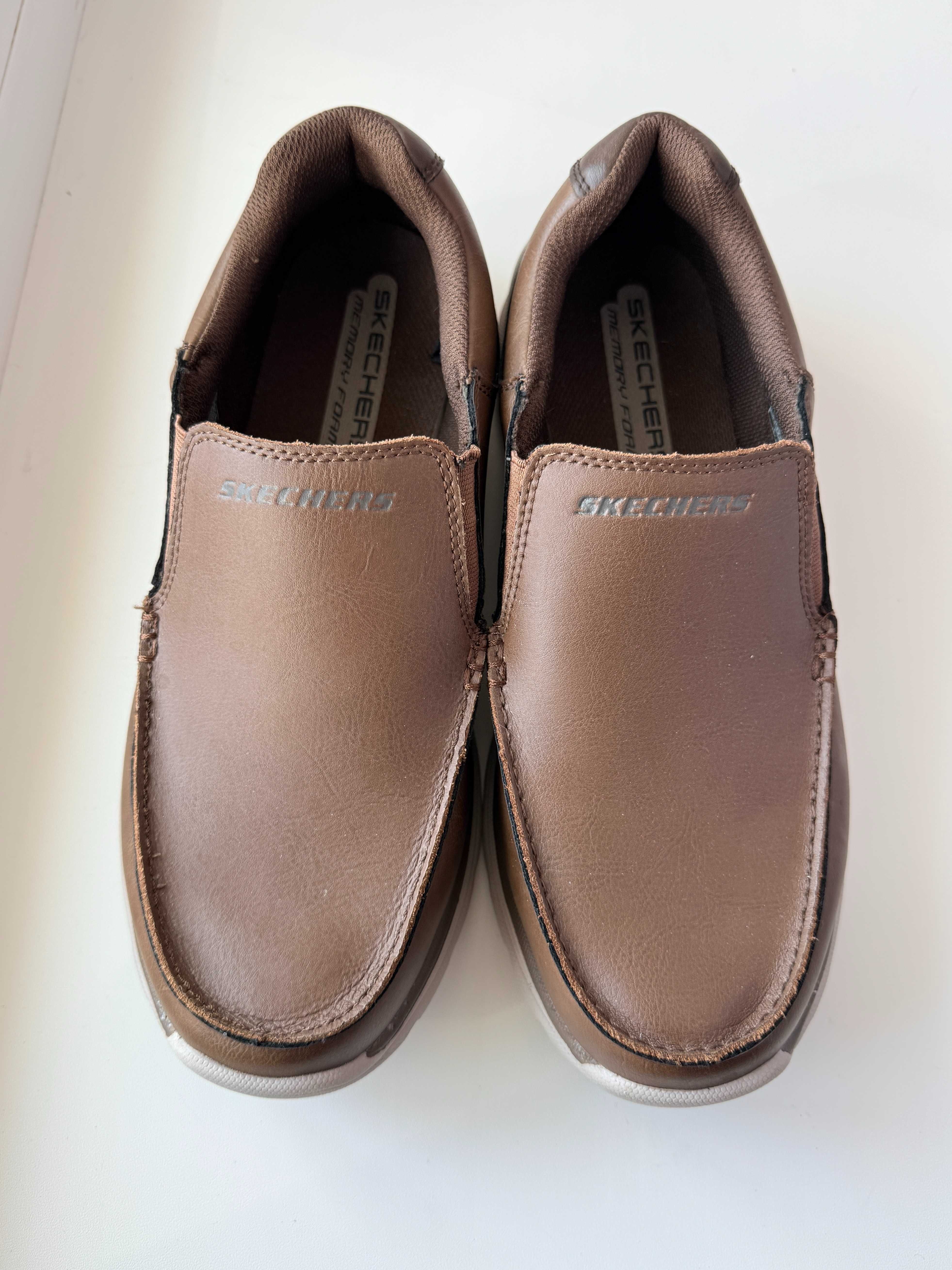 Мокасини туфлі демі шкіряні Skechers, оригінал,, р-р 43, уст 28 см