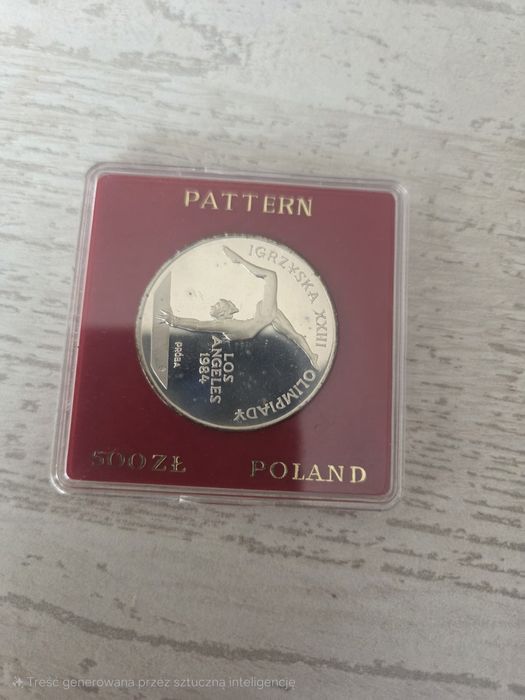 Srebrna moneta próbna 500 zł 1983, Igrzyska Olimpijskie, srebro 750
