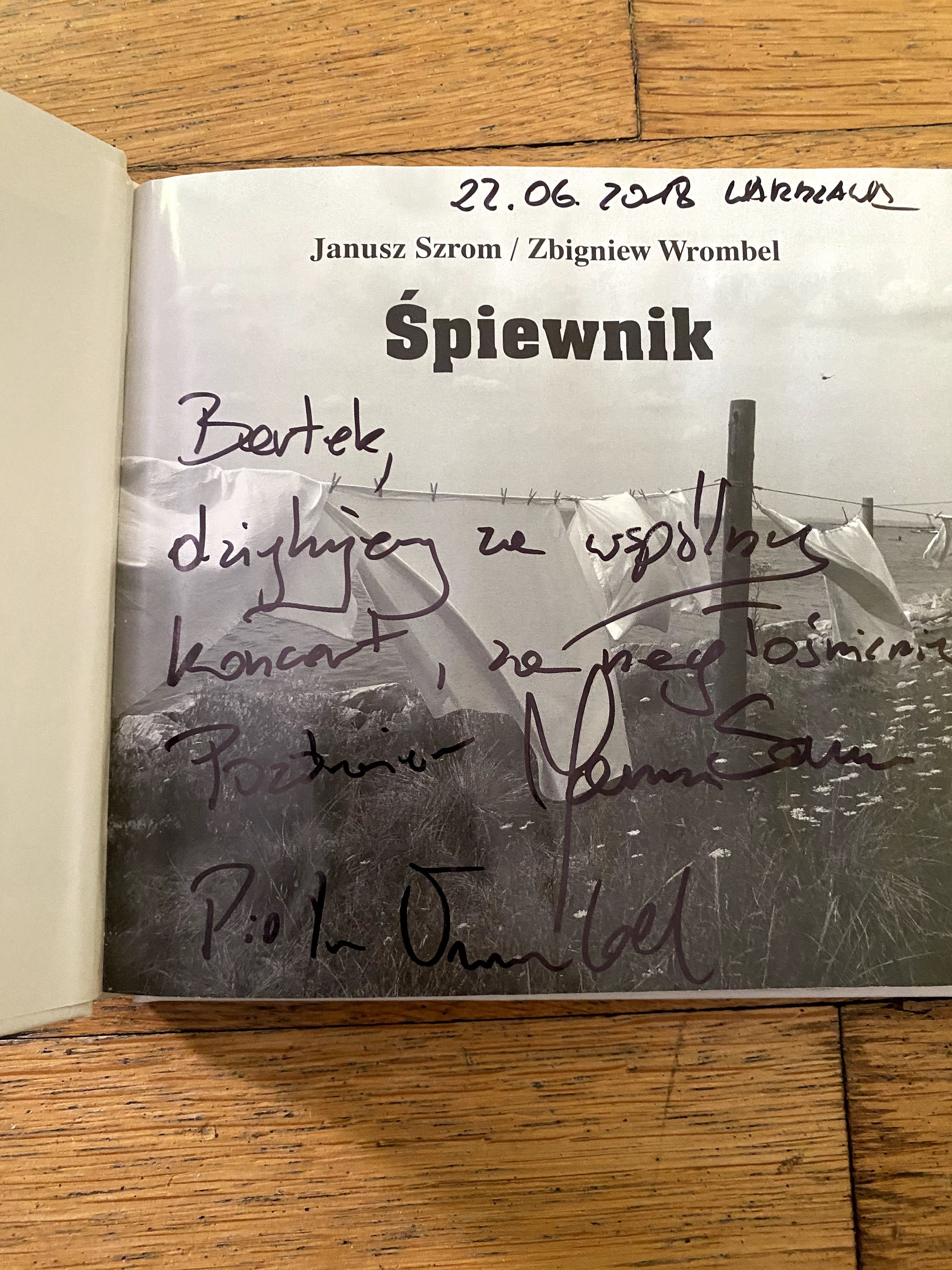 Śpiewnik Zbigniew Wrombel, Janusz Szrom CD, Autografy wykonawców