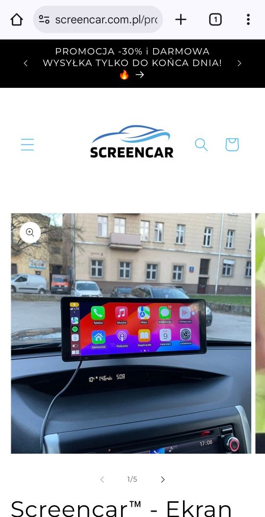 Ekran multimedialny do auta