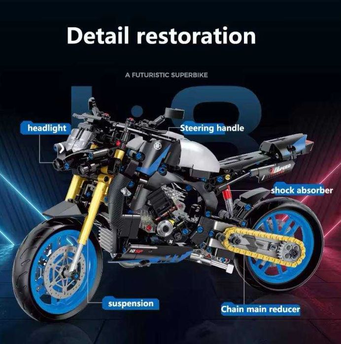Lego technic Мотоцикл Yamaha MT-10