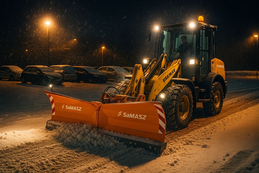 Odśnieżanie, wywóz  sniegu  ,koparka unimog 4x4