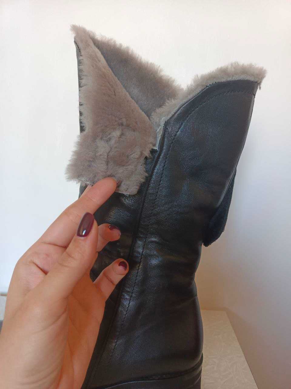 Зимние женские сапоги, цигейка
