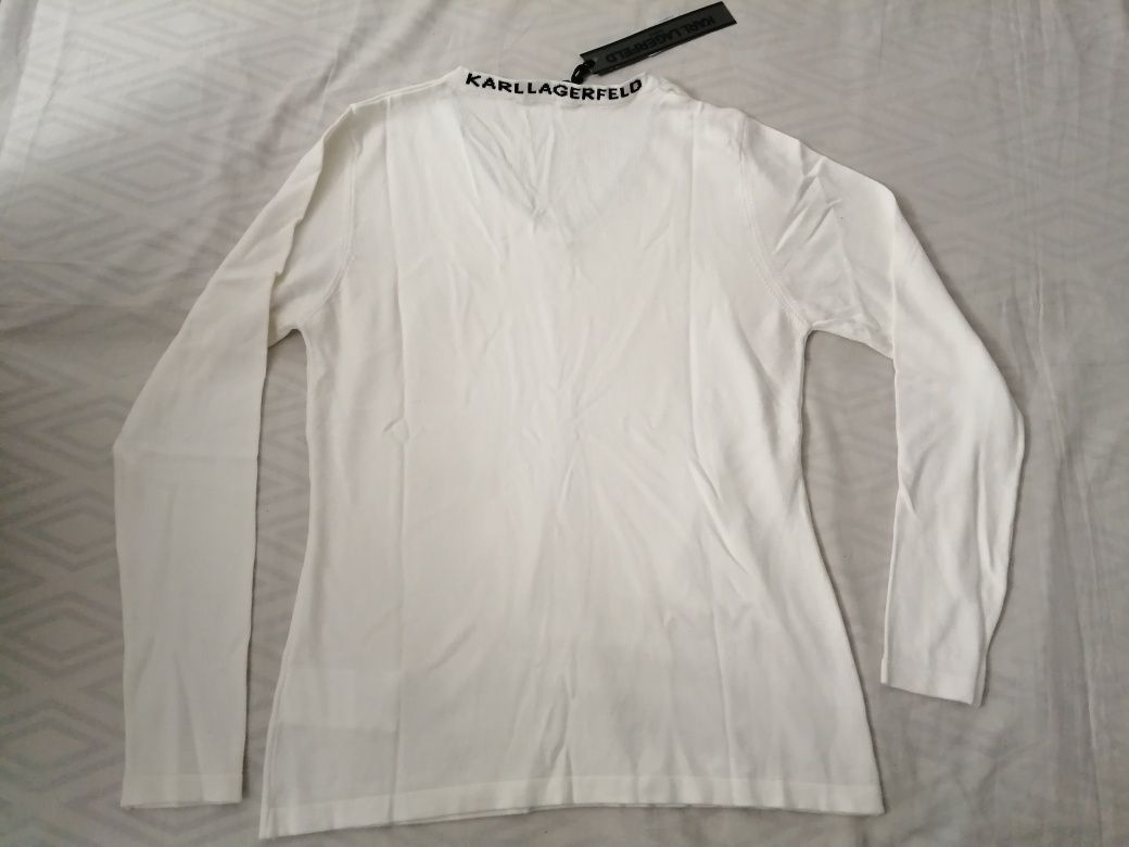 NOWY damski sweter Karl Lagerfeld bluzka elegancka XL 42