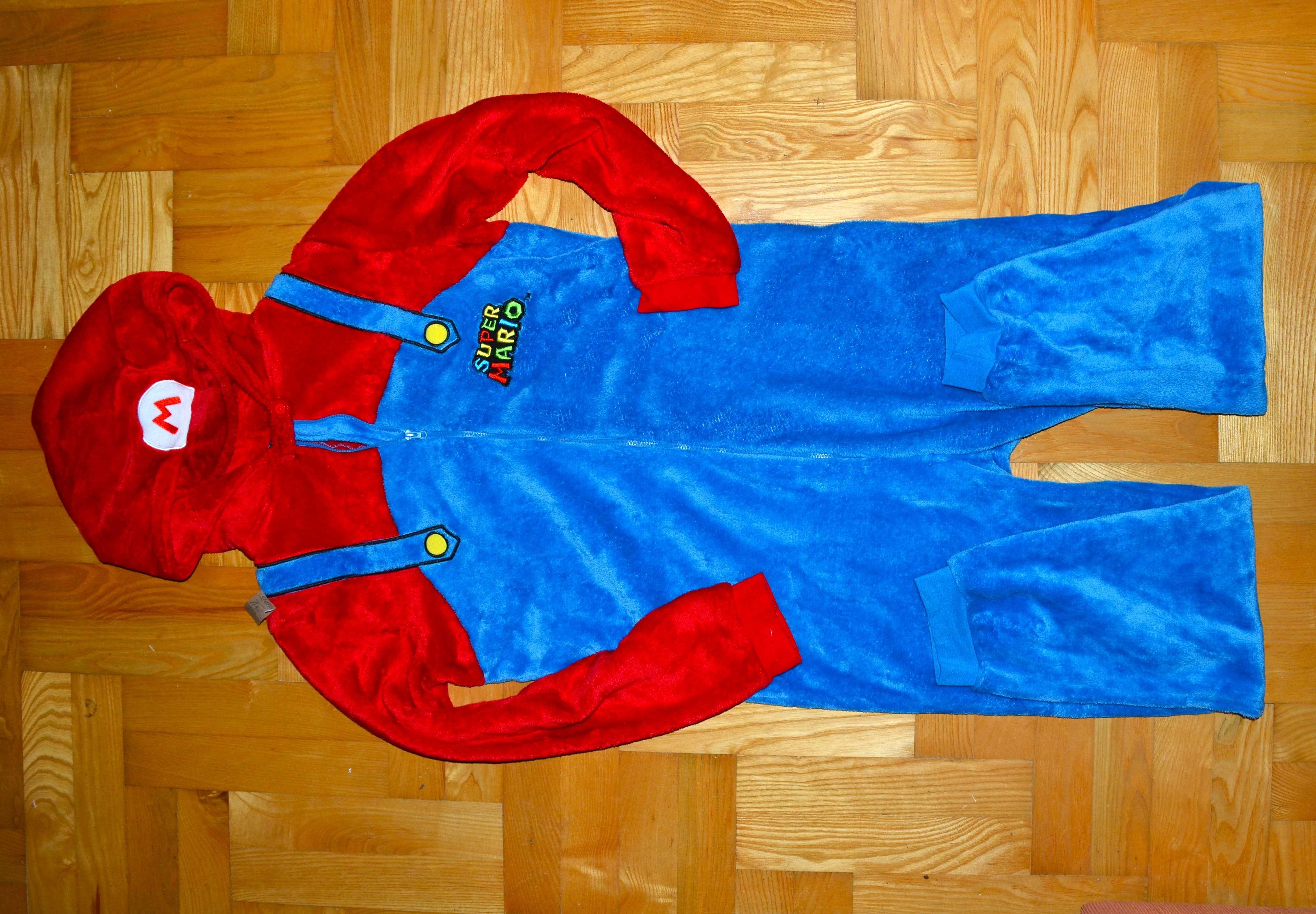 204# Super Mario strój piżama przebranie 7/8 lat_128 cm