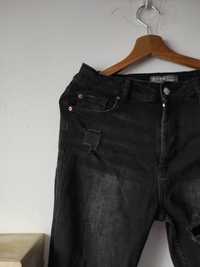 Czarne Spodnie Jeansowe M 38 Primark