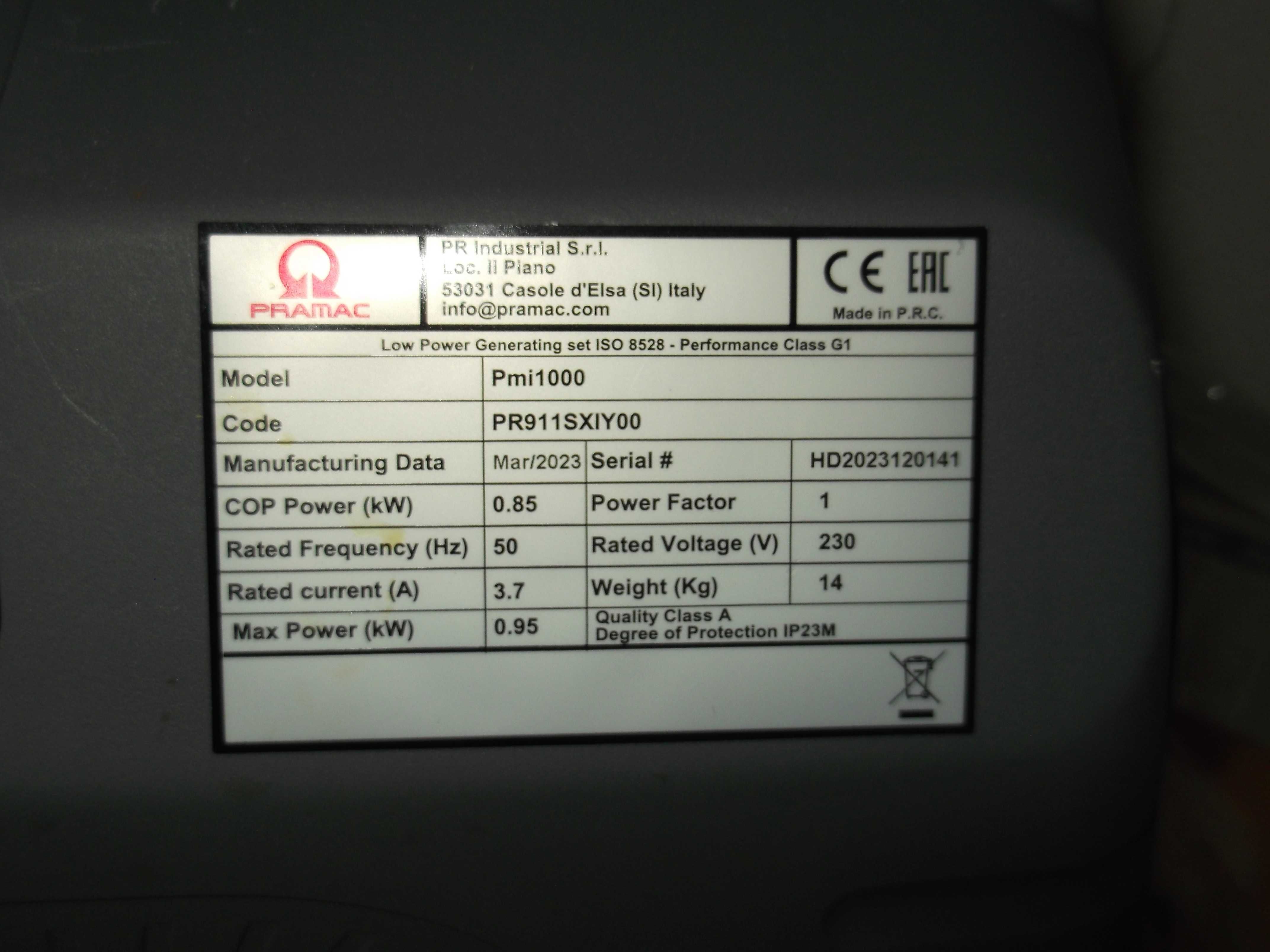 GERADOR elétrico 220 volts- 1000 Whats novo