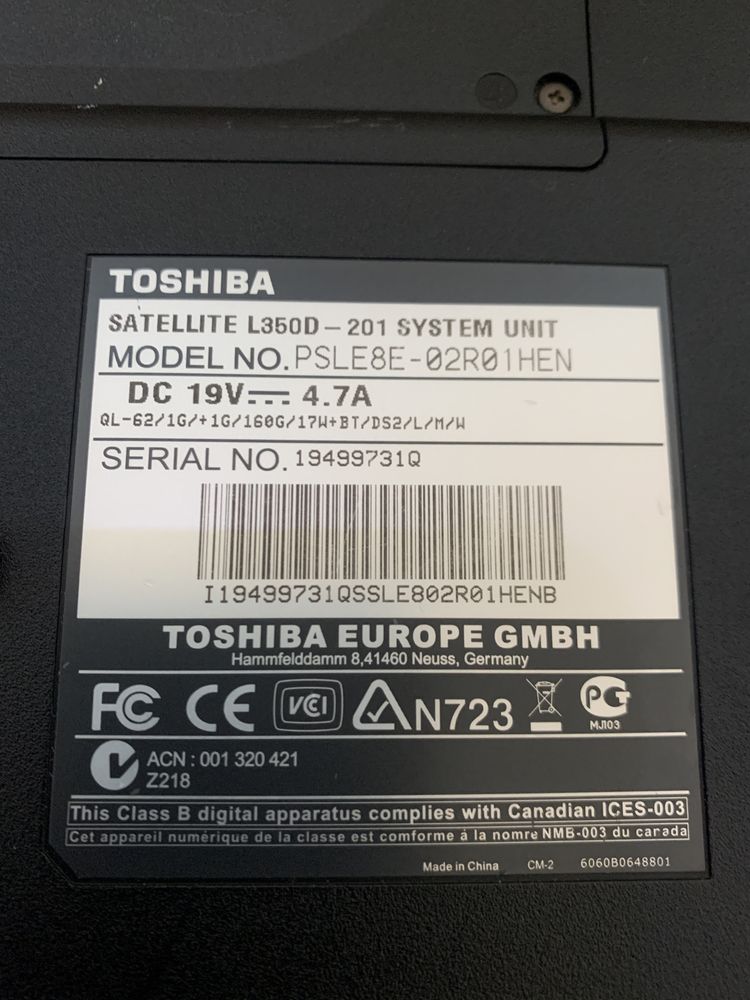 Ноутбук Toshiba Satelite