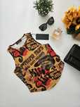 Crop top Miss Sixty 36 print graficzny bawełna 100% vintage retro vira