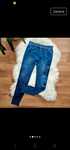 Legginsy niebieskie spodnie a'la Jeans dopasowane lekkie wiosenne S /M