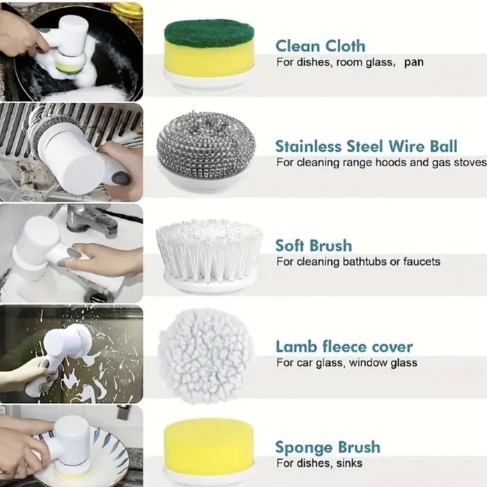 Електрична обертова щітка для прибирання