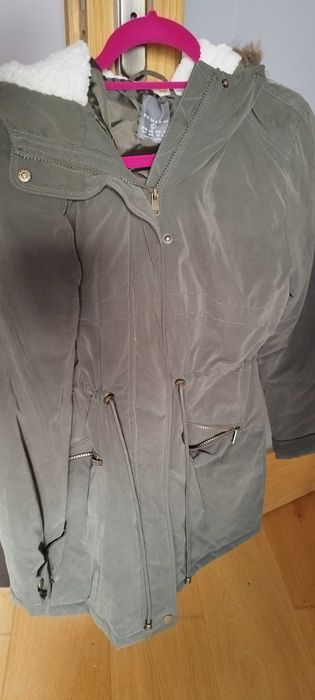 Kurtka parka zielona ocieplana 36