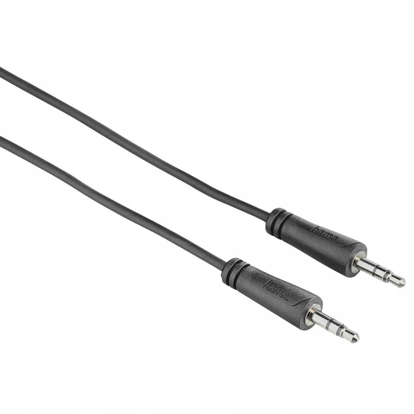 Hama 3.5mm m/m kabel audio 0,75 m Czarny