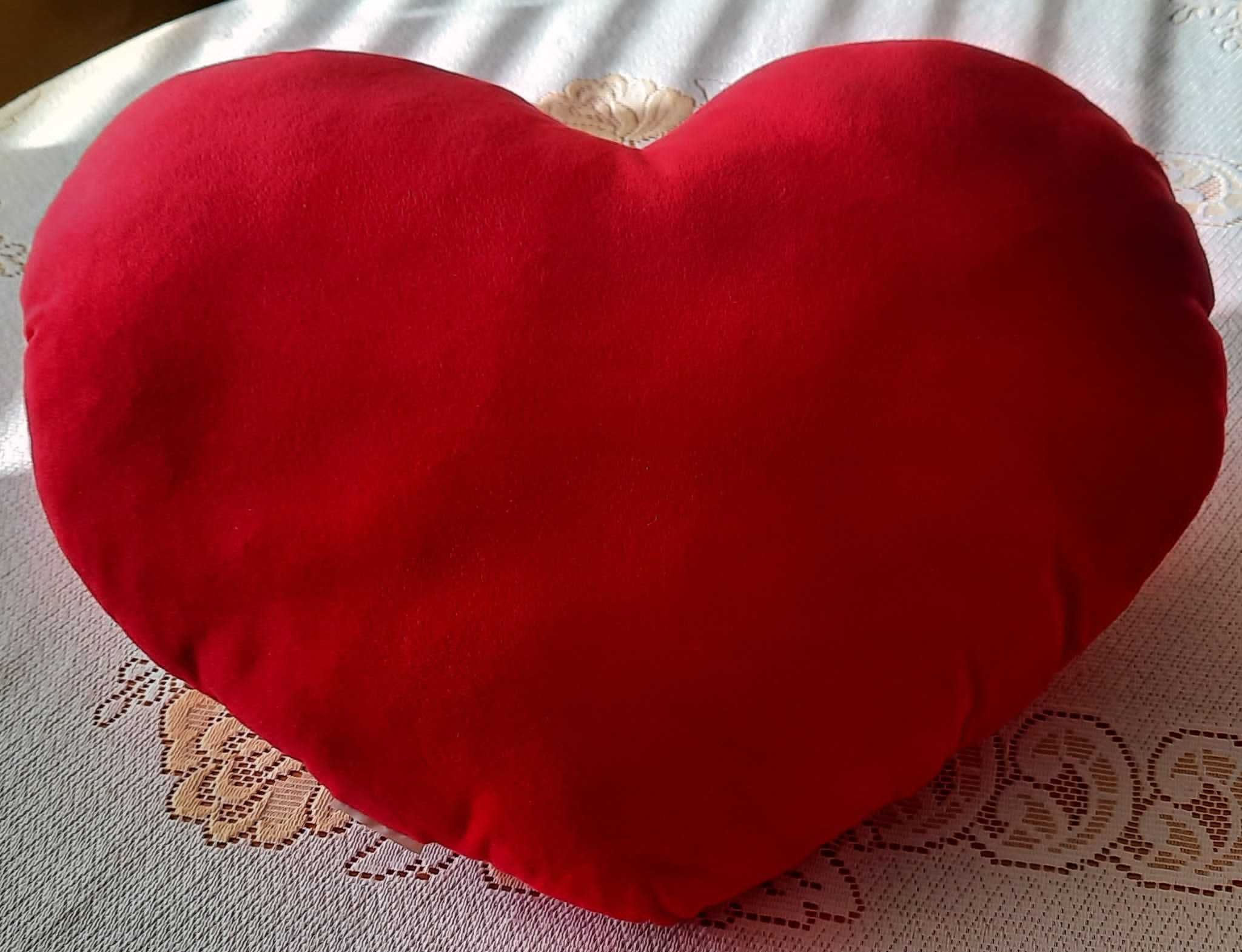 Poduszka poducha czerwona duża serce maskotka walentynki