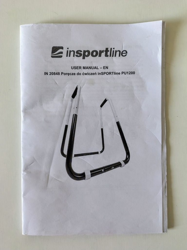 Poręcze do dipów bez pasków inSPORTline PU1200