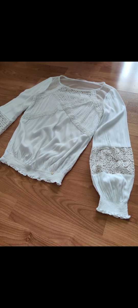 Блуза белая Zara бавовняна хлопковая блуза