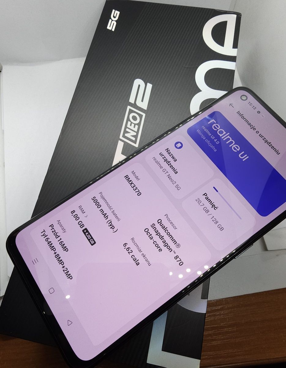 Realme gt neo 2 5G  idealny 8/128gb