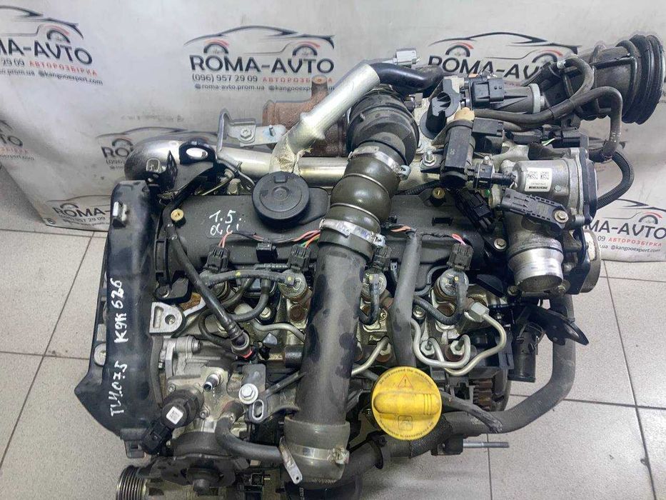 Двигун 1.5dci k9k612 Мотор Рено K9K626 Bosch Двигатель Renault k9k608