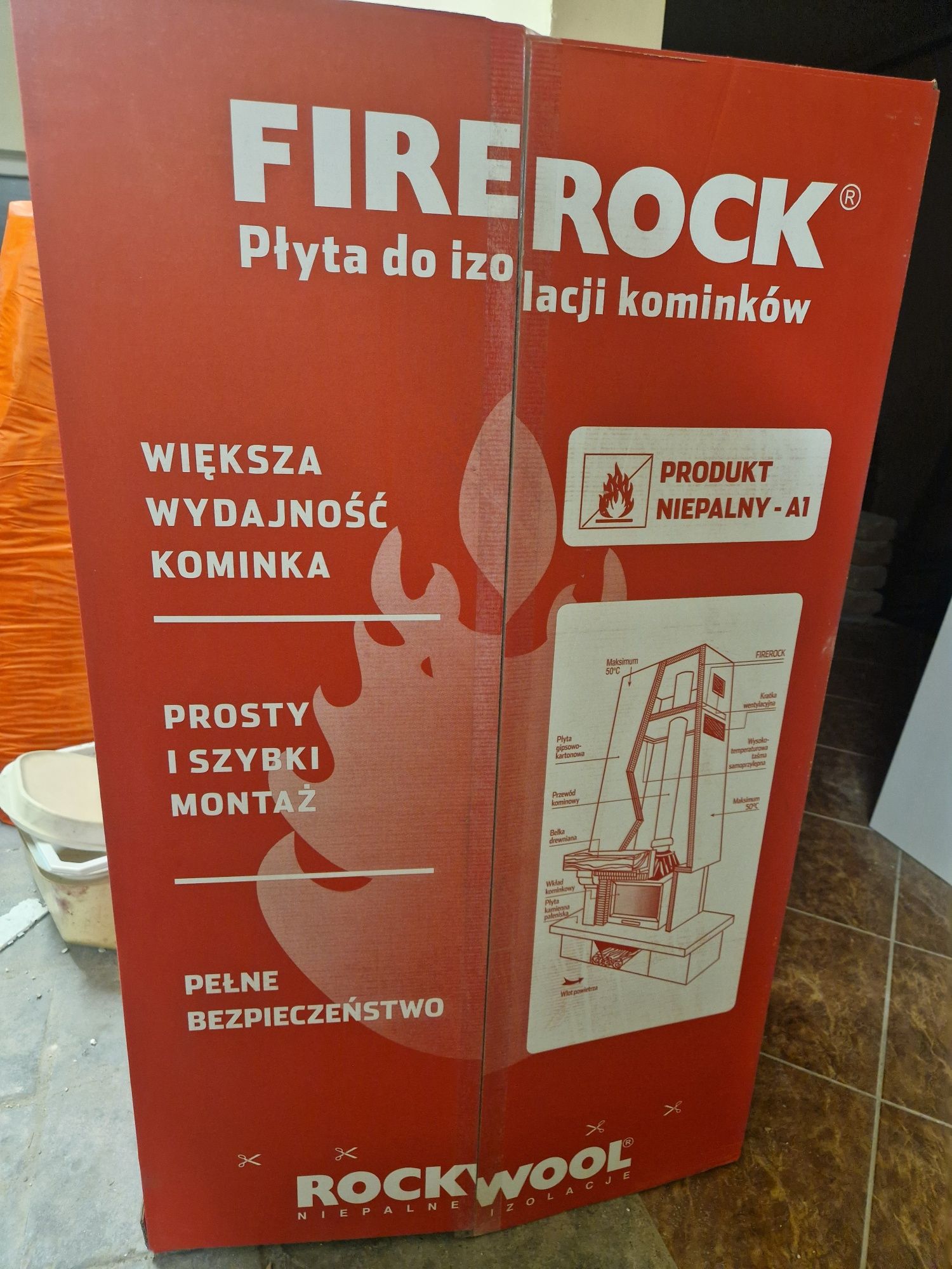 Wełna do kominka Firerock 6m2+