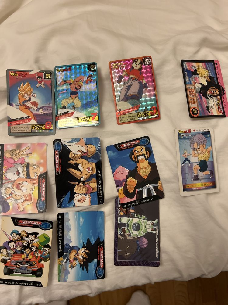 Cartas dragon ball Z e GT anos 90