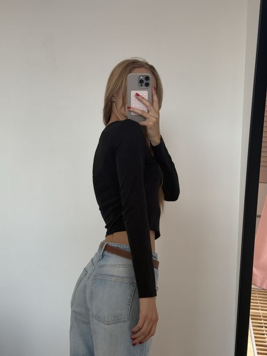 Топ чорний Xs, S жіночий кофта, водолазка, топ женский