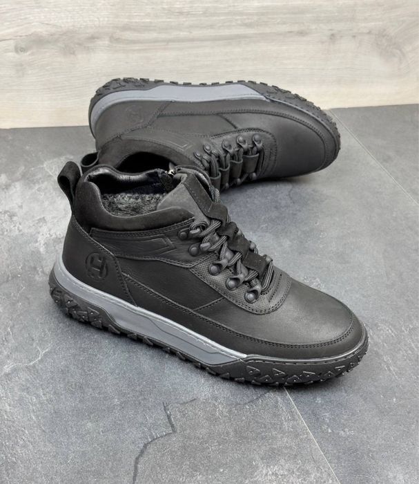 Чоловічі зимові шкіряні черевики