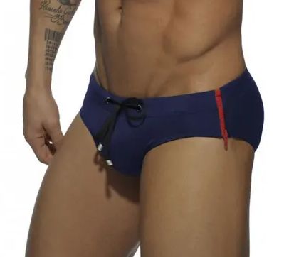 Męskie Kąpielówki z Zamkami z Wkładką Powiększającą Push Up - M