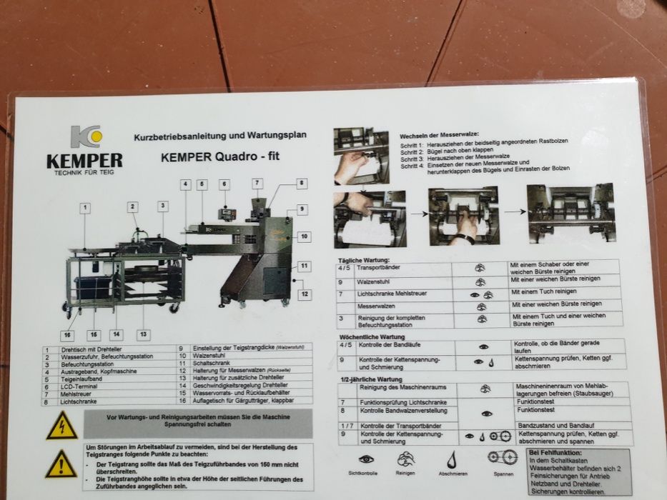 Тістодільник Линия KEMPER QUADRO fit Тестоделитель лінія с Германии