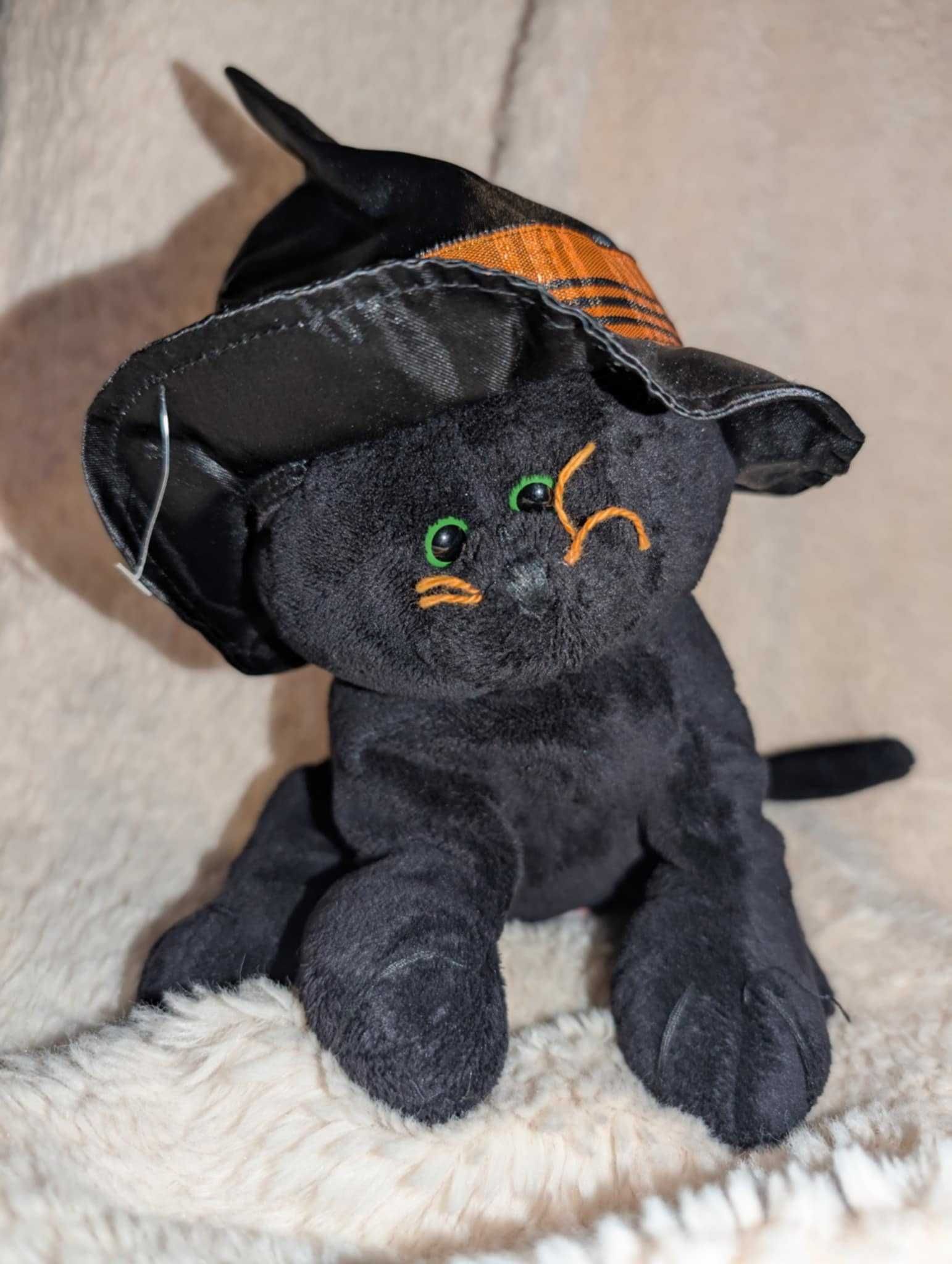 Czarny Kot Ty Czarownica Merlin Pluffies Maskotka