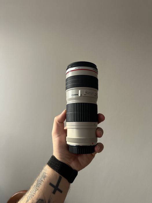Obiektyw Canon EF 70-200 mm f/4L USM - stan idealny + osłona + filtr