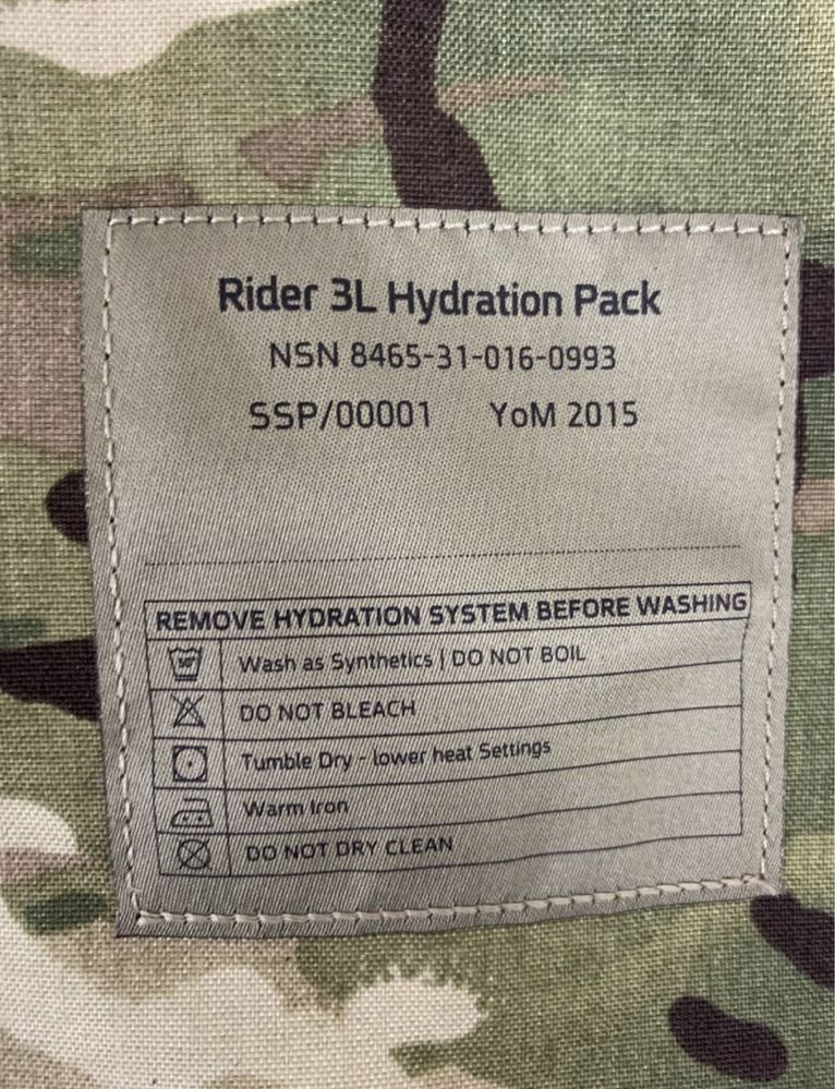 Гідратор Virtus Rider 3L Hydration Pack MTP. Британія. Форма мультикам