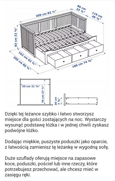 Łóżko Ikea hermes