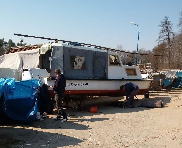 Łódź Motorowa, stalowy kadłub - Giżycko