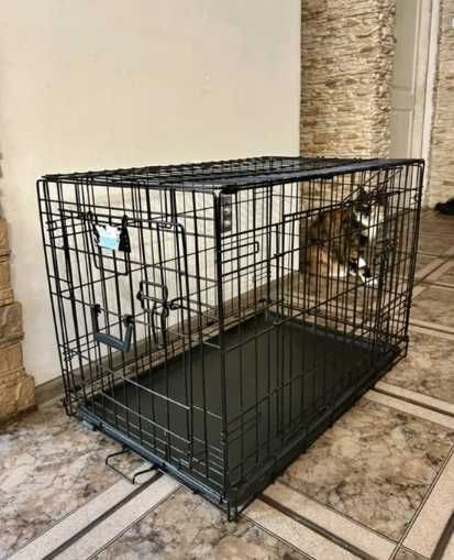 KLATKA DLA PSA *NOWA* metalowa dla zwierząt skladana transporter 77cm
