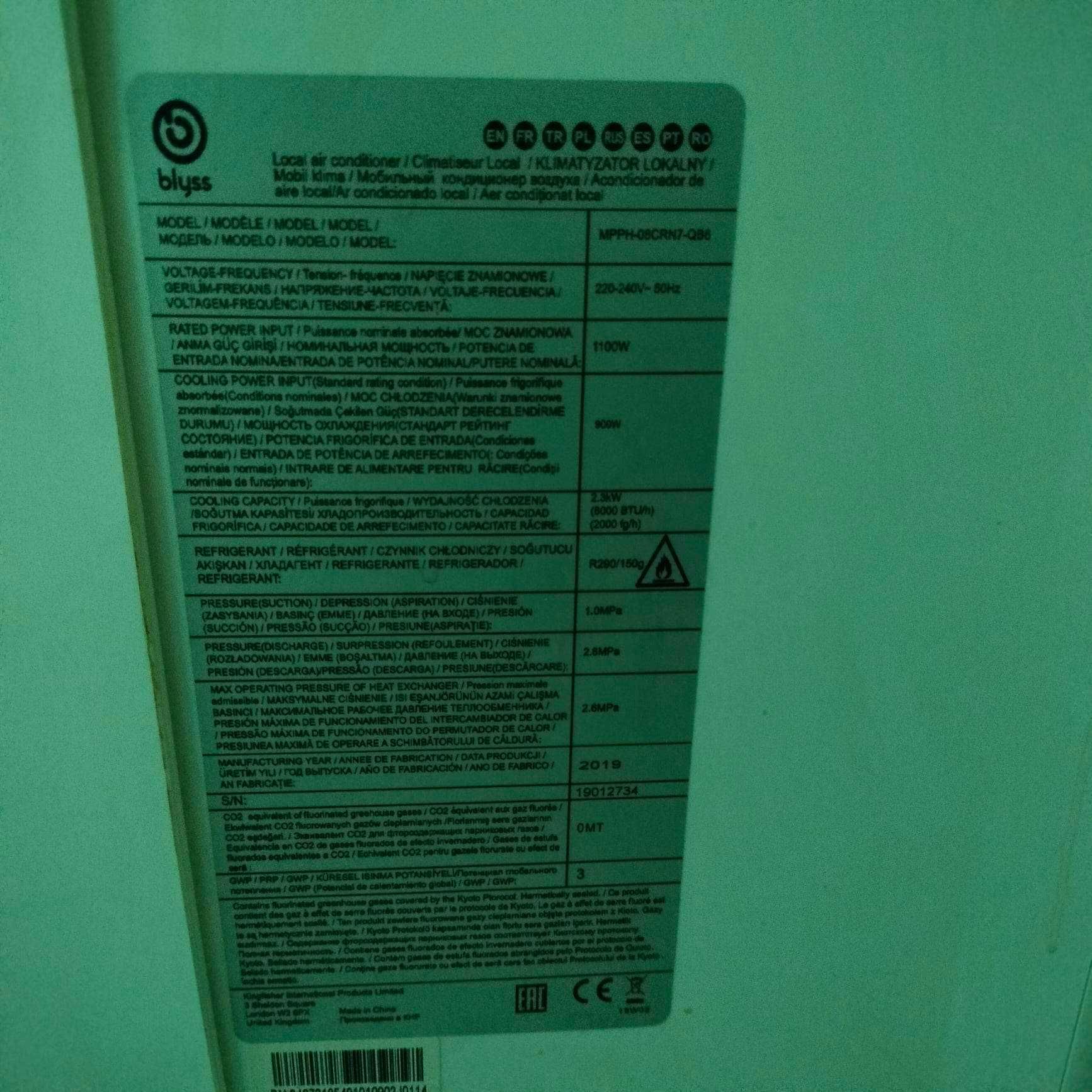 Klimatyzator Blyss MPPH-08CRN7-QB6