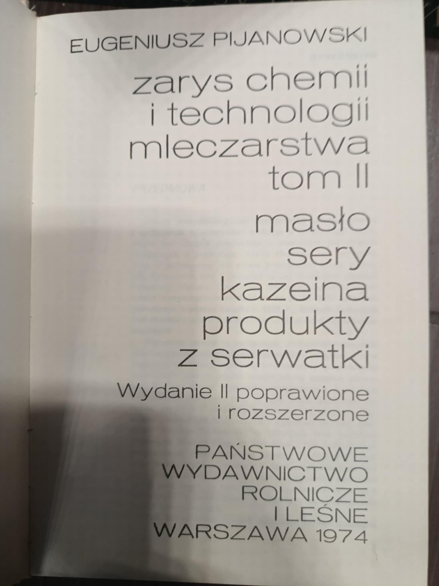 Technologia mleczarstwa 2 tomy Pijanowski