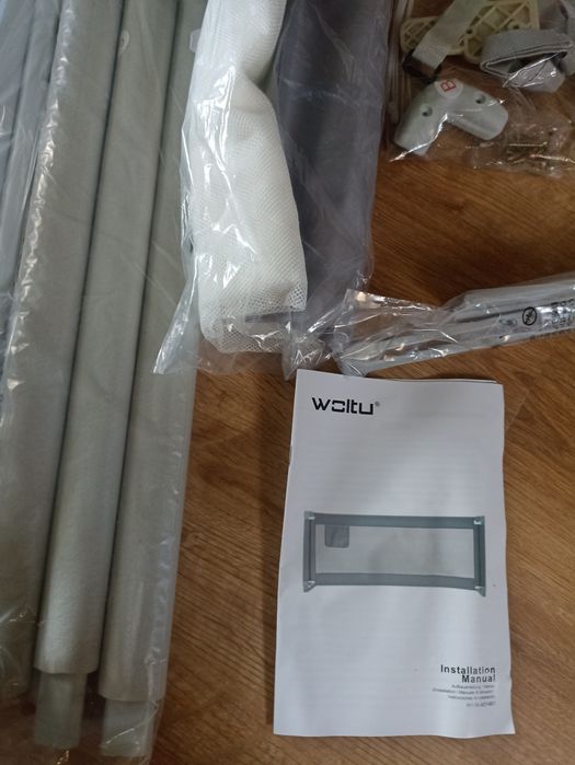 Barierka do łóżka dla dzieci, ochrona przed upadkiem szare