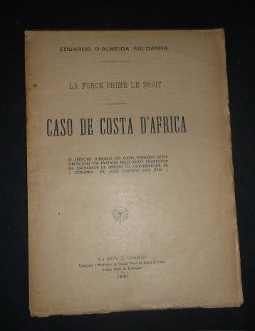 Eduardo de Almeida Saldanha);Caso da Costa de África