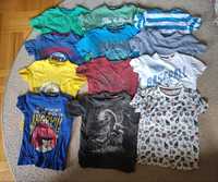 Koszulki t-shirt i długi rękaw - komplet 15szt. Rozmiar 140-146