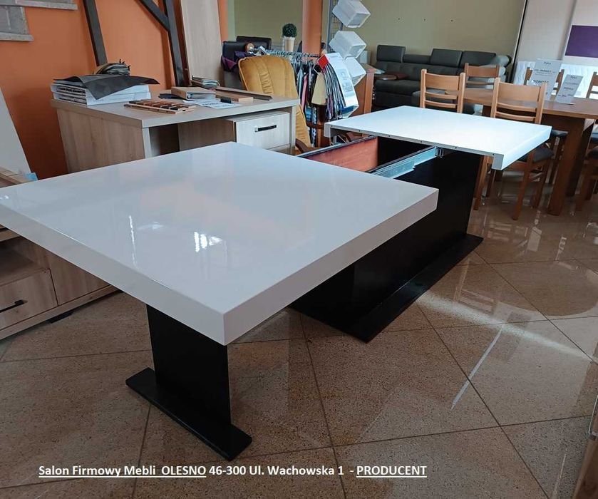 Nowy Stół KACPER, Rozkładany do 400cm, Blat POŁYSK, Wyprzedaż -40%