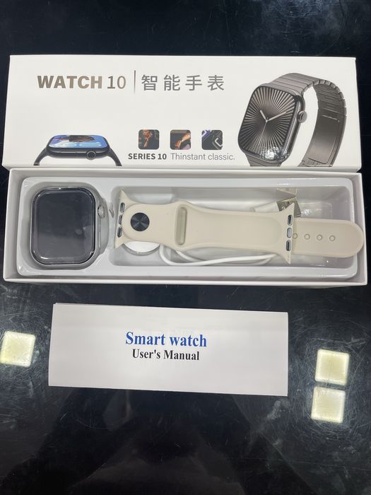 Smart watch 10 cor creme