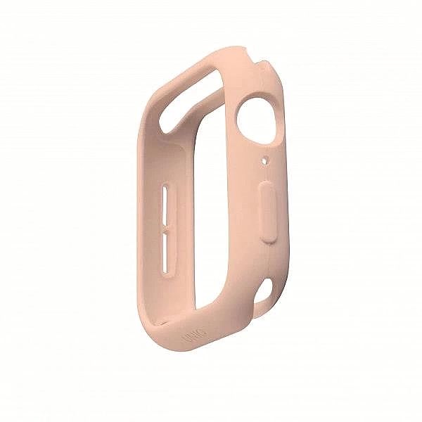 Etui Uniq Lino na Apple Watch 4 / 5 / 6 / SE 44mm - różowe