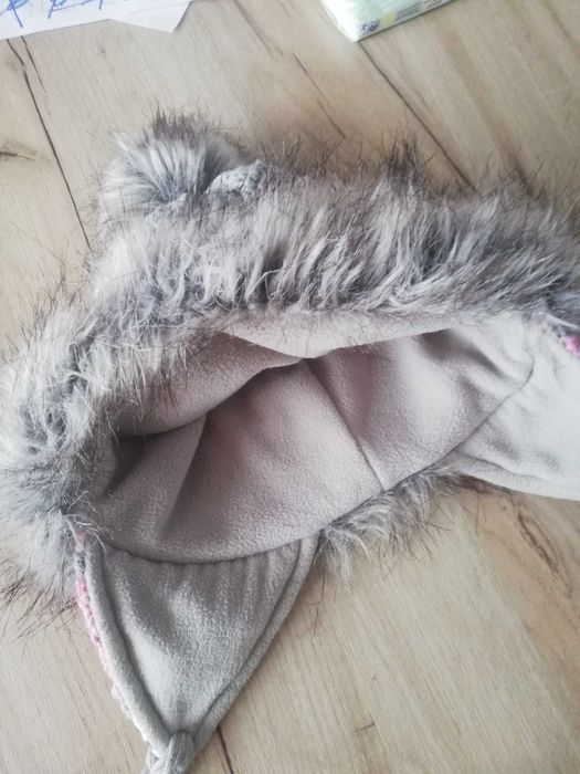 Czapka zimowa ciepła dziewczęca 7 8 134