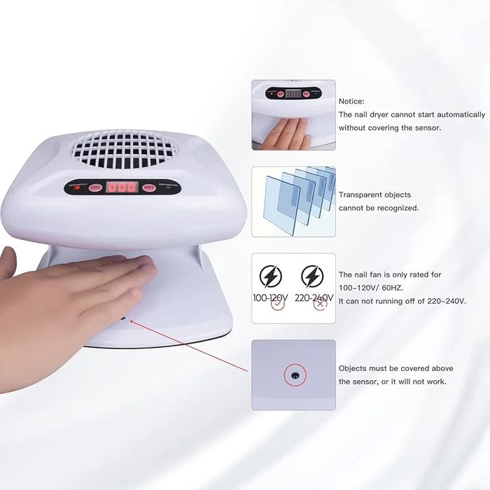 Suszarka do paznokci z automatycznym czujnikiem wc-003 300w